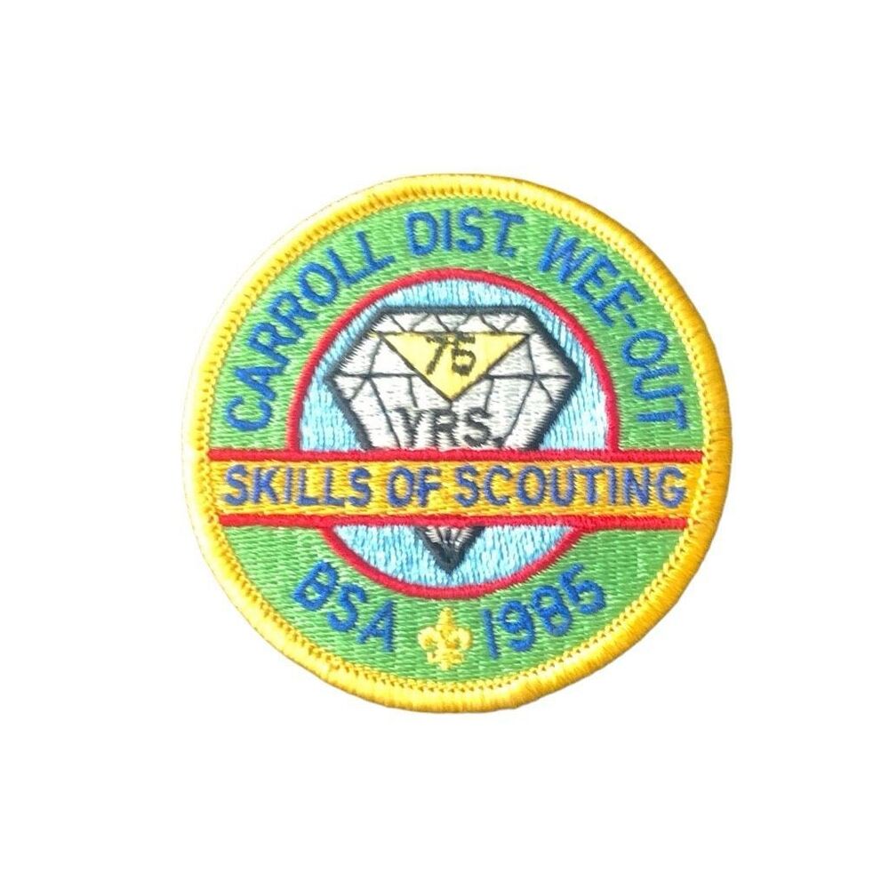 Vintage Boy Scouts Scout Carroll Dist Wee-Out 1985 Skills of Scouting Patch